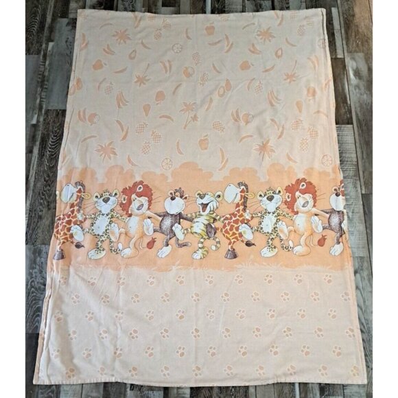 Baby Nursery Duvet & Sheet Set Russian Sleepy Thom K Jungle Animals Orange - Picture 1 of 5